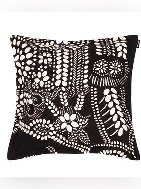 Marimekko Nasia Vintage Black and White Floral Cushion Cover Set of 2 40x40cm